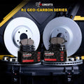 R1 Concepts Carbon Series Brake Rotors - Perf Off-Road/Tow Pads - Hdw Fits Jeep Commander