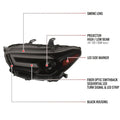 PROJECTOR HEADLIGHTS WITH SEQUENTIAL TURN SIGNAL BLACK HOUSING AND SMOKED LENS AND AMBER REFLECTORS