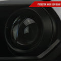 PROJECTOR HEADLIGHTS WITH SEQUENTIAL TURN SIGNAL BLACK HOUSING AND SMOKED LENS AND AMBER REFLECTORS