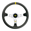 OMP Corsica Steering Wheel - Black Suede/Black Anodized Spokes
