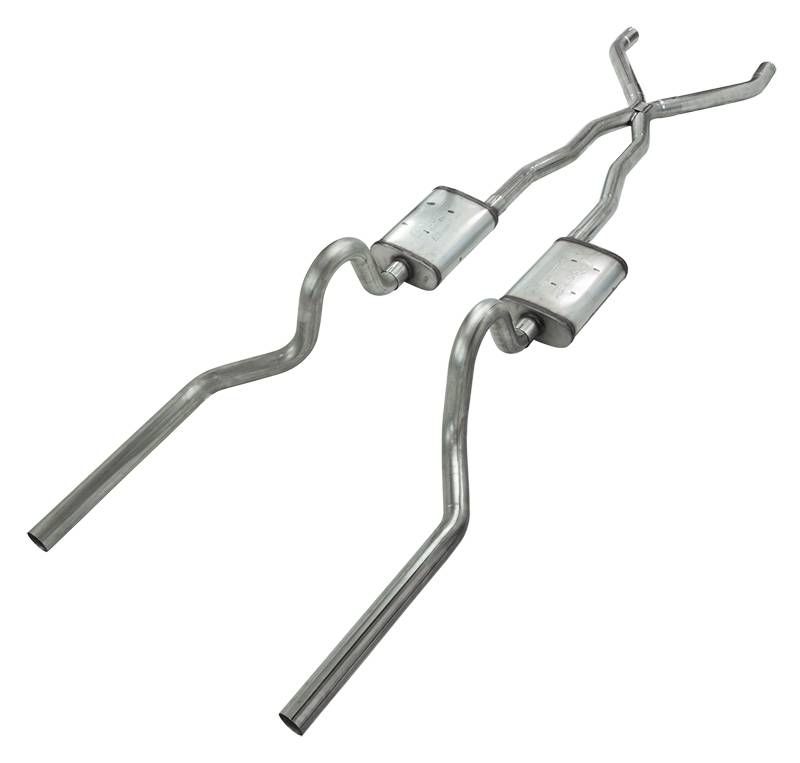 CM BACK W/XPIPE EXH 6770 COUGAR SPLIT R DUAL EXIT 2.5IN INTER/TAIL PIPE MUFF N