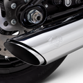 Vance & Hines 2025+ HD Softail Twin Slash 4in Round Chrome Slip-On Exhaust