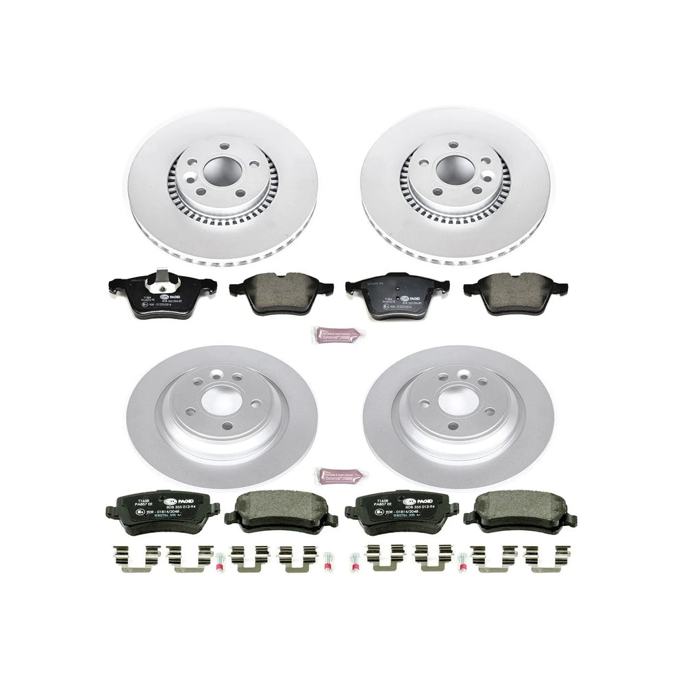 Power Stop 08-14 Volvo S80 Front & Rear Euro-Stop Brake Kit
