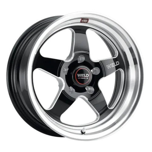 Weld S104 18x8 Ventura 5x127 ET00 BS4.50 Gloss BLK MIL DIA 78.1