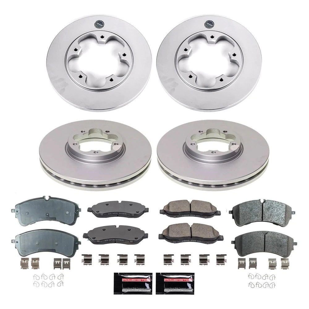 Power Stop 2021 Ford Transit-150 Front and Rear Z17 Coated Brake Kit
