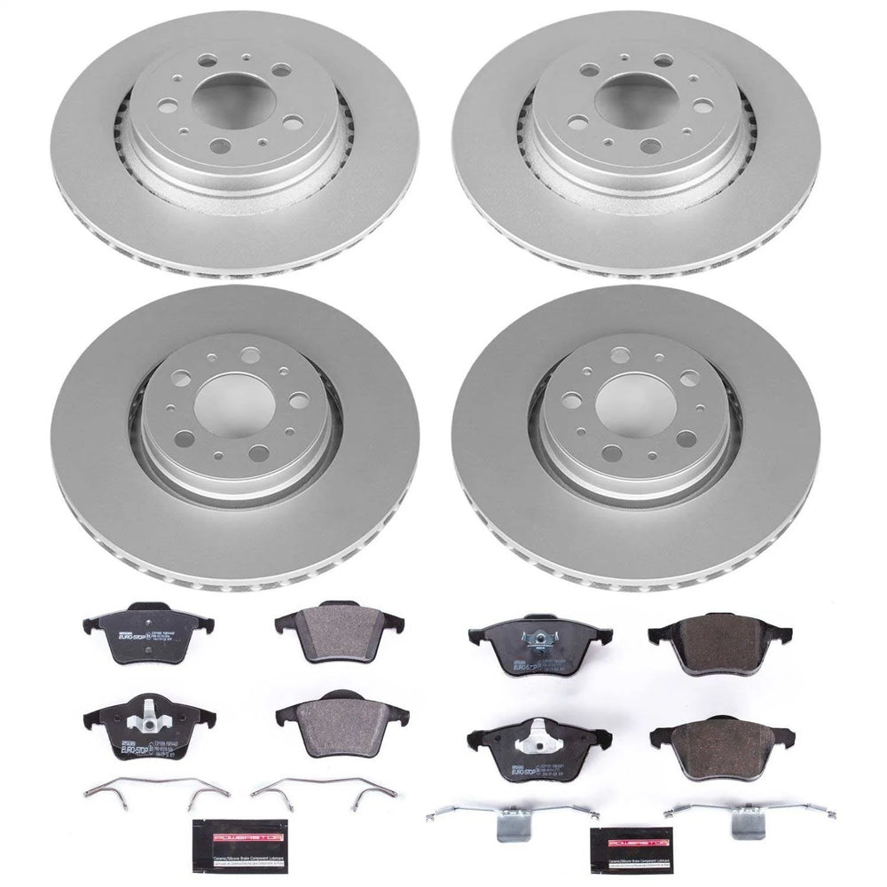 Power Stop 03-14 Volvo XC90 Front & Rear Euro-Stop Brake Kit