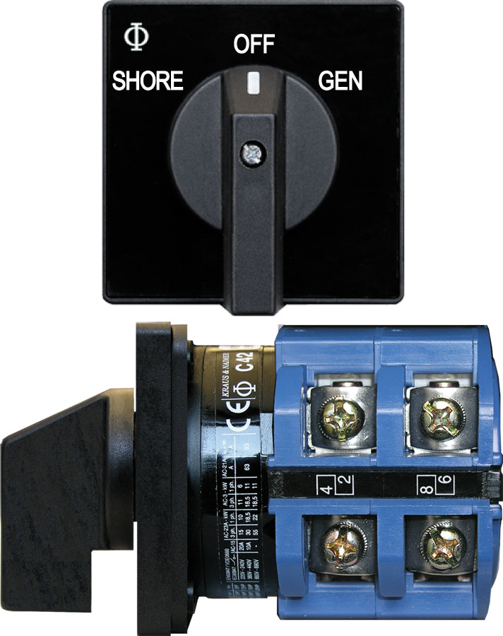 SWITCH ROTARY120VAC 65A OFF+2
