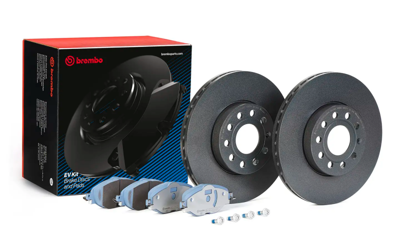 R1 09-24 Cadillac CTS Rear Drill/Slot Carbon Coated Rotor Set w/Perf Sport Pads