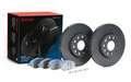 R1 09-24 Cadillac CTS Rear Drill/Slot Carbon Coated Rotor Set w/Perf Sport Pads