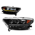 1517 RENEGADE MUSTANG FULL LED HIGH/LOW BEAM SEQUENTAIL HEAD LIGHTGLOSSEY BLACK/CLEAR