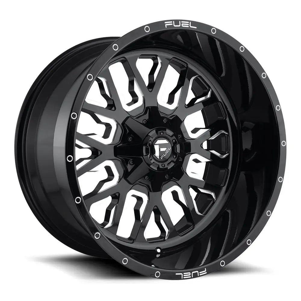 ~(44 lbs. 23X23X13)~ STROKE 20x10 8x165.10 GLOSS BLACK MILLED (-18 mm)