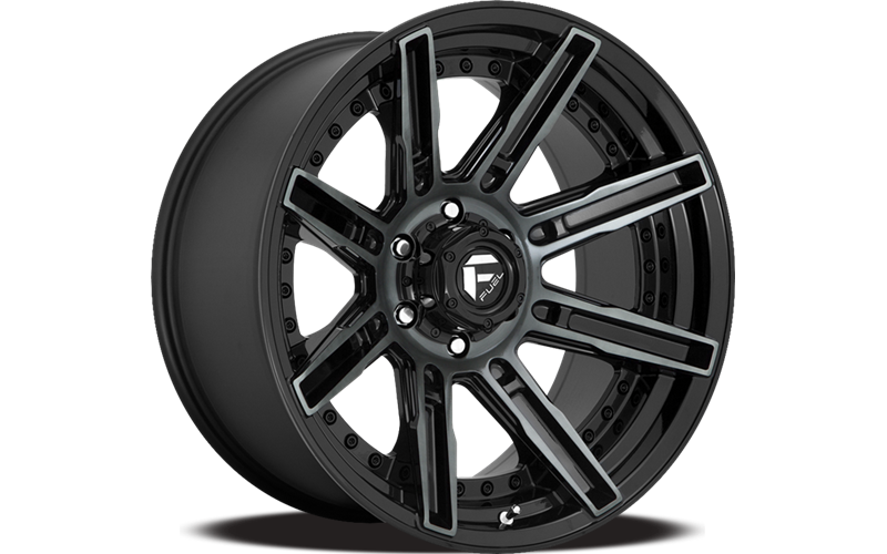 ~(42 lbs. 23X23X13)~ ROGUE 20x10 8x180.00 GLOSS MACHINED DOUBLE DARK TINT (13 mm)