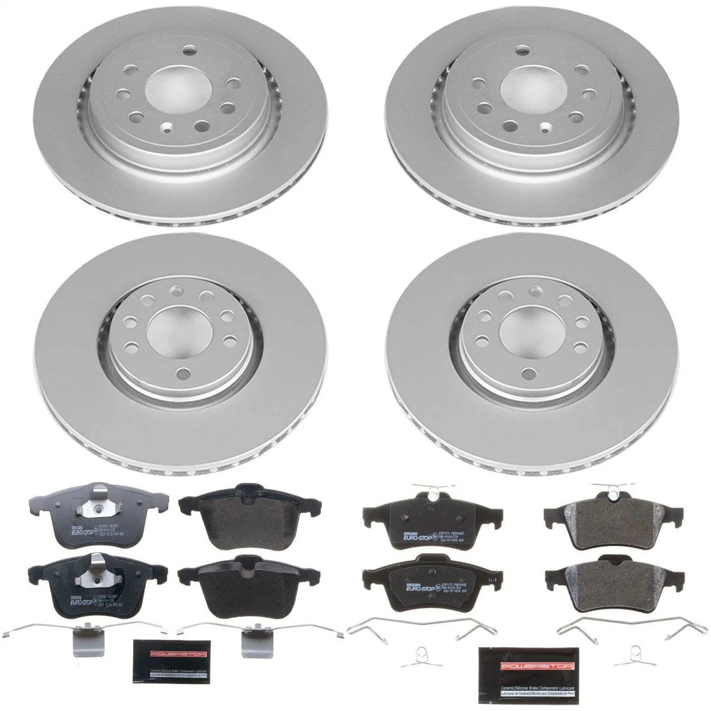 Power Stop 06-11 Saab 9-3 Front & Rear Euro-Stop Brake Kit