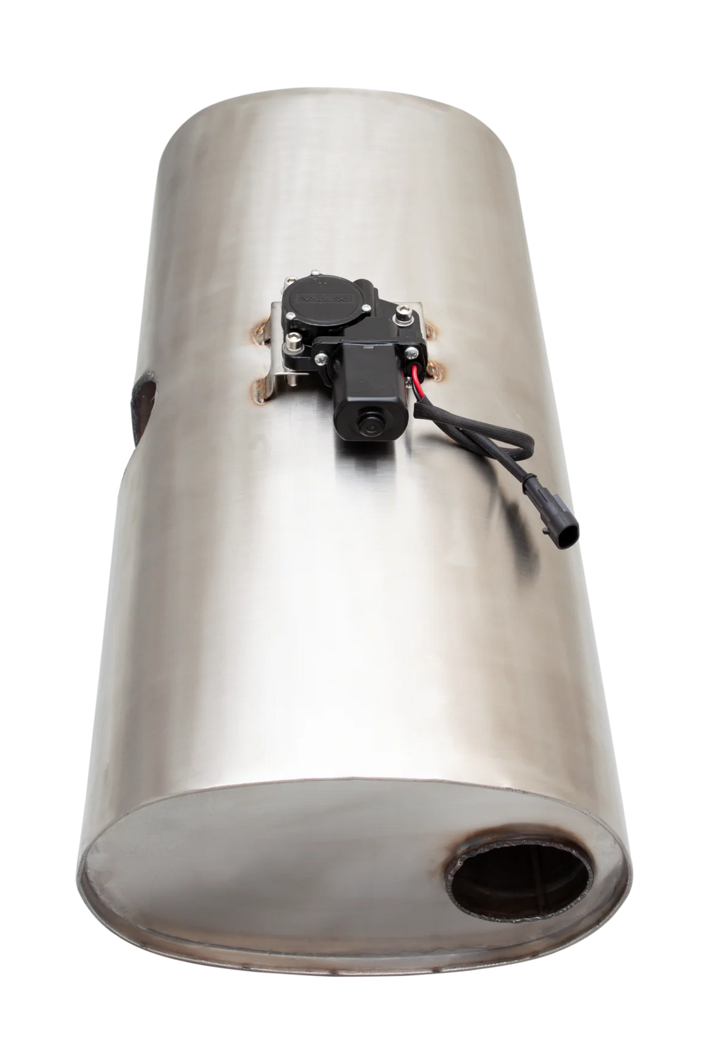 VAREX VALVED MUFFLER 3IN INLET DUAL 2.5IN OUTLETS 304SS