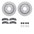 R1 10-21 Ford F-150 Front Drill/Slot Carbon Coated Rotor Set w/Optimum Pads
