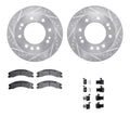 DFC 11-19 Chevrolet Silverado 2500 HD Front Drill/Slot Silver Rotors 5000 Adv Brake Pads w/Hardware