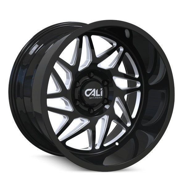 GEMINI (9112) GLOSS BLACK/MILLED SPOKES 20X12 6135 51MM 87.1MM