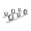 ROD HANGER, 4-ROD SS W/POLY RACK WH