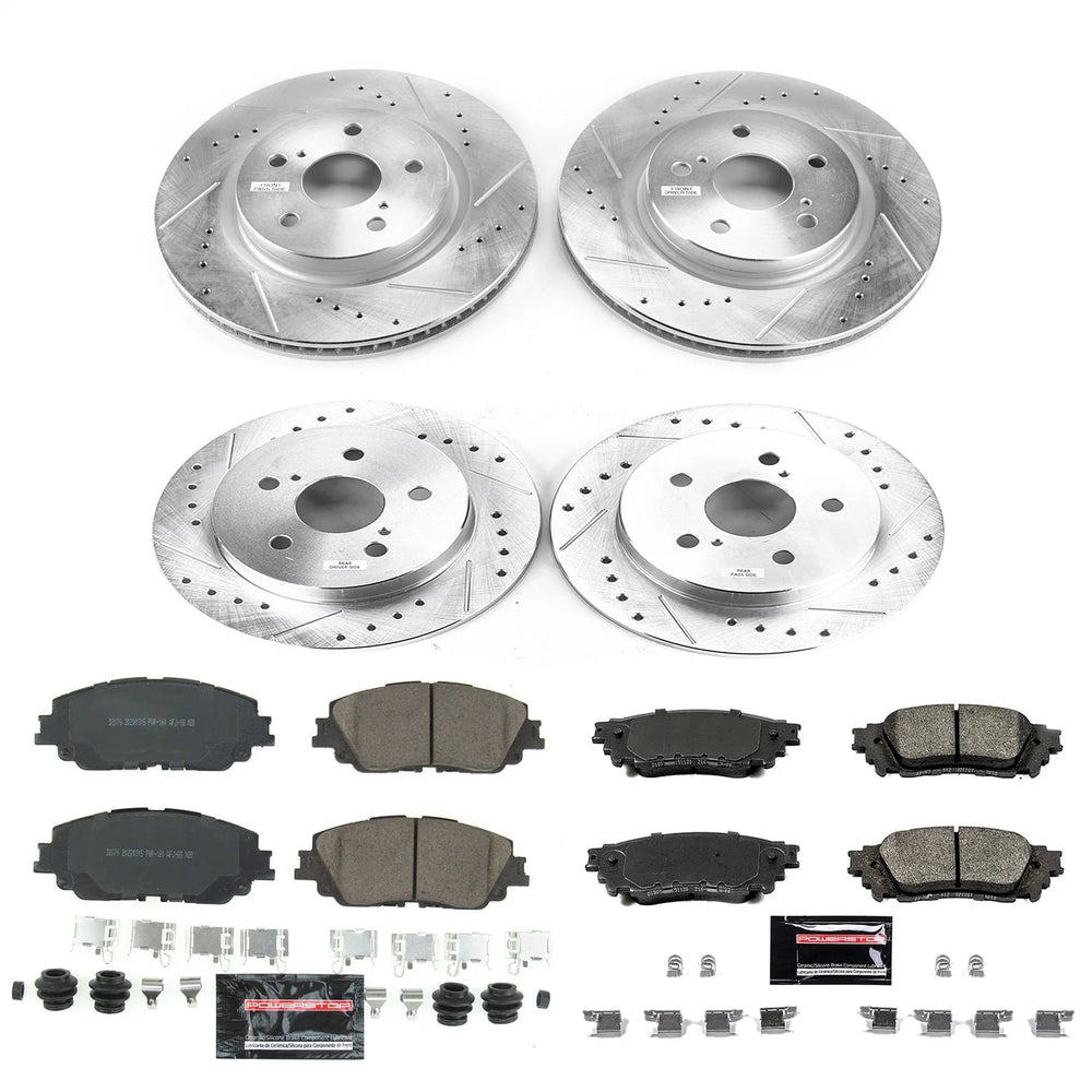 Power Stop 2019 Toyota Avalon Front & Rear Z23 Evolution Sport Brake Kit