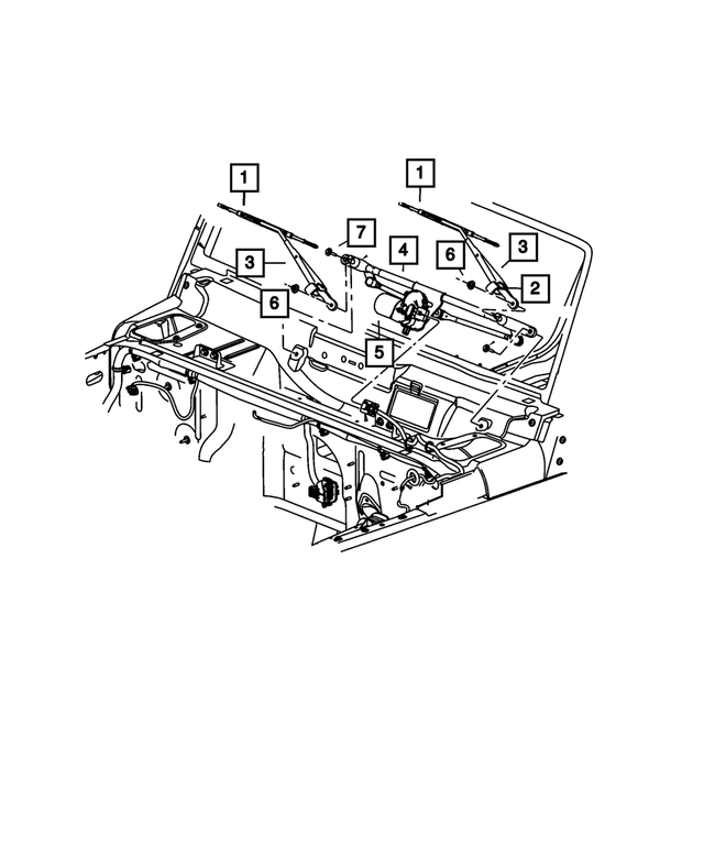 ~(7 lbs. 31X8X7)~ JK Wiper Motor/Linkage Kit