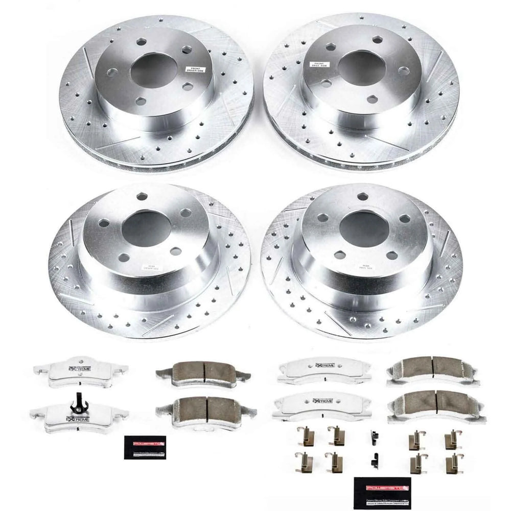 Power Stop 99-04 Jeep Grand Cherokee Front & Rear Z23 Evolution Sport Brake Kit