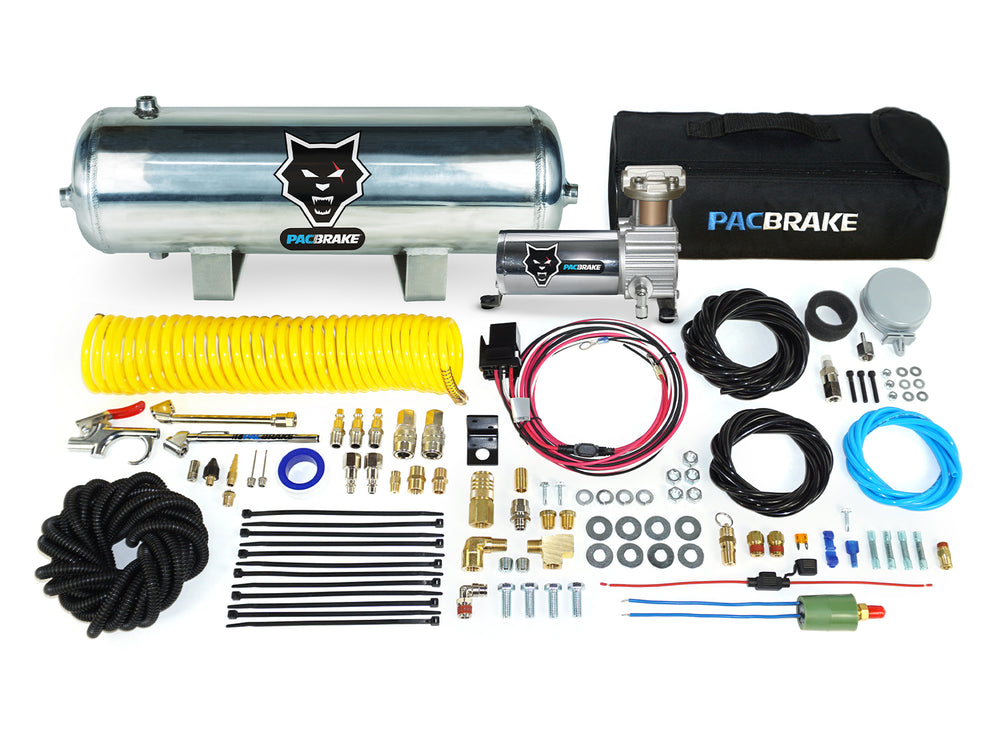 Onboard Air Kit with 2 1 2 Gallon Aluminum Air tank W Air Compressor HP10164-AL