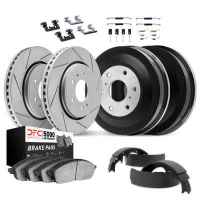 R1 Concepts Brake Rotor- Slotted - Silver Fits Nissan 200SX