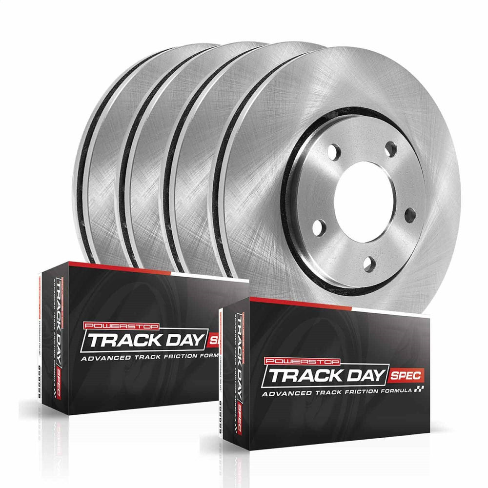 Power Stop 92-98 BMW 318i Front & Rear Track Day SPEC Brake Kit