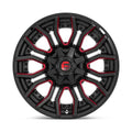 ~(47 lbs. 23X23X13)~ RAGE 20x10 8x180.00 GLOSS BLACK RED TINTED CLEAR (13 mm)