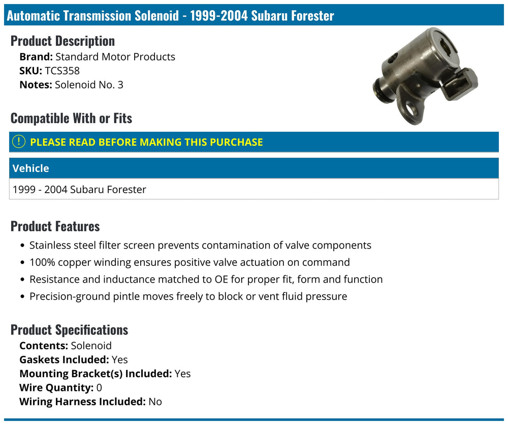 TRANSMISSION CONTROL SOLENOID