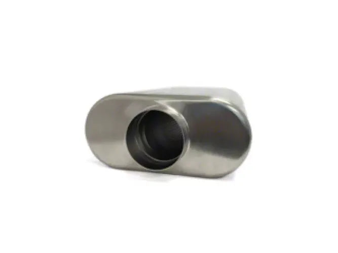 Ticon Industries 2.5in Low Pro Oval (2.5in Center In/Center Out) 17in L Ultralight Titanium Muffler