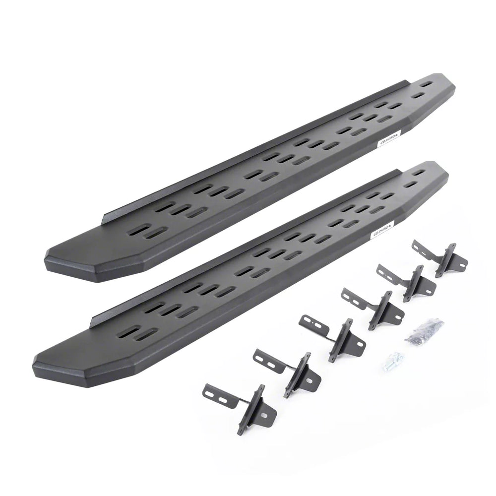 21C BRONCO RB30 RUNNING BOARDS W/BRACKETS TEXTURED BLACK