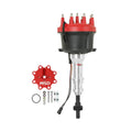 MSD Distributor Ford 351C-460, Pro Billet, Small Cap, Steel Gear MSD'S Pro-Billet Small Diameter Distributor W/Red Cap And Steel Gear, Fits 351C, 351M, 400, 429, 460 With Iron Gear. Must Be Used With An MSD 6, 7 Or 8-Series Ignition MSD Ignition