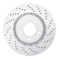 R1 Concepts Hi-Carbon Alloy GEOMET Coated Rotor - Drilled Fits BMW 330Ci