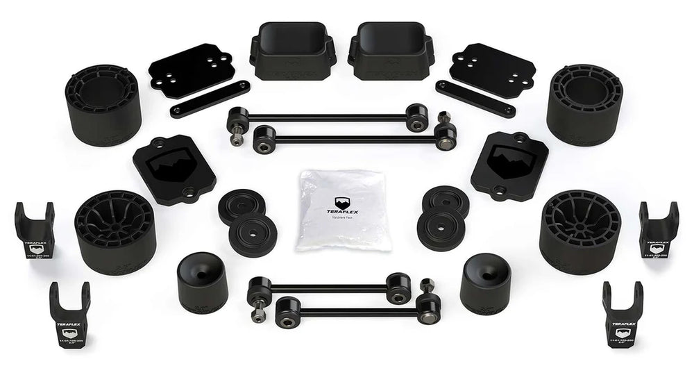 JLU 4DR SPORT/SAHARA: 2.5IN SPACER LIFT KIT W/ SHOCK EXTENSIONS