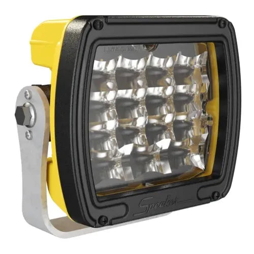 526 MODEL 24V LED WORK LIGHT W/YELLOW HOUSINGPOLYCARBONATE LENS & DUAL WHITE ANTIGLARE PATTERN