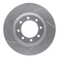 R1 05-07 Ford F-350 Super Duty 2WD Front Right Drilled & Slotted Geoperformance Rotor