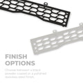 Putco 15-19 Chevy Silv HD SS Black Bar Design Bumper Grille Insert w/ Curved Flush 10in Light Bar