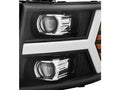 AlphaRex 07-13 Chevy 1500HD PRO-Series Proj Headlight Plank Style Matte Blk w/Activ Light/Seq Signal