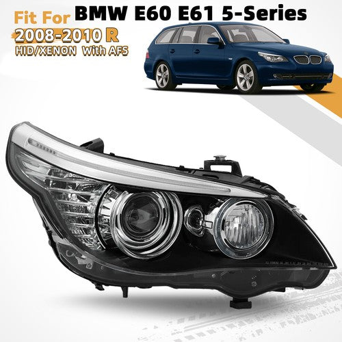 0810 BMW E61 5 SERIES HID W/AFS PROJECTOR HEADLIGHTS OE LEFT