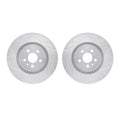 R1 15-21 Ford FusIon Front Drilled & Slotted Silver Brake Rotor Set