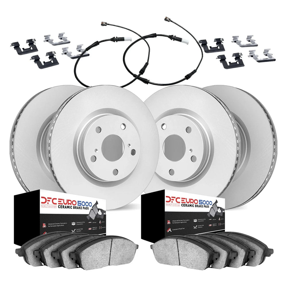 DFC 11-16 BMW 528i Front & Rear Geospec Rotors with Euro 5000 Ceramic Brake Pads w/Sensor/Hardware