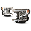 1820 FORD F150 ULTRA HIGH PERFORMANCE LED HEADLIGHTS W/LED SEQUENTIAL TURN SIGNALCHROME/CLEAR
