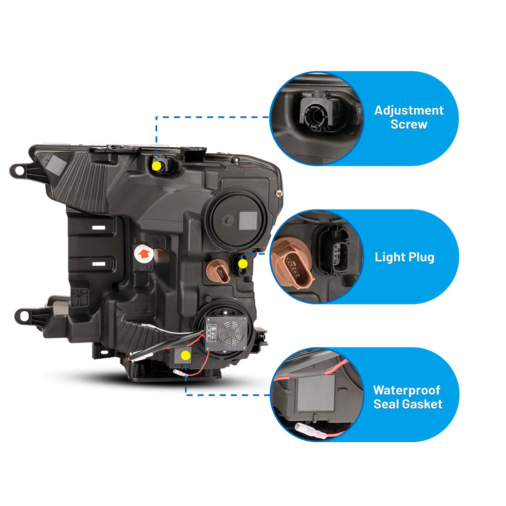 1820 FORD F150 ULTRA HIGH PERFORMANCE LED HEADLIGHTS W/LED SEQUENTIAL TURN SIGNALCHROME/CLEAR