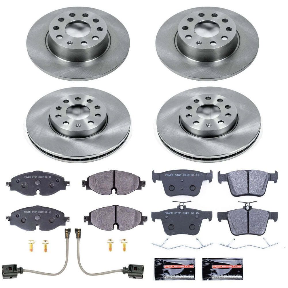 Power Stop 15-18 Audi A3 Front & Rear Track Day SPEC Brake Kit