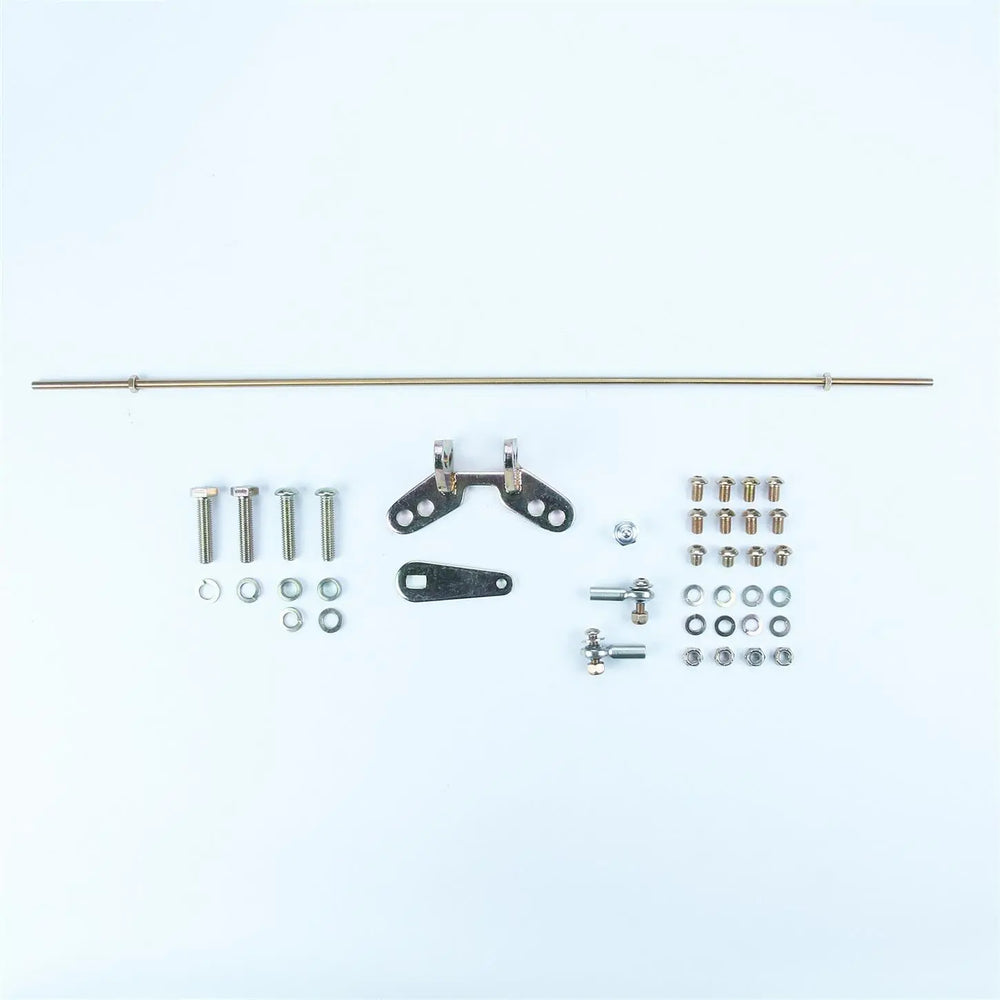 TAIL MOUNT SHIFTER GM TH400 TRANS W/CHROME 8IN SGL BEND LEVER & HITECH KNOB
