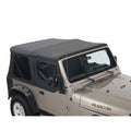 Overland Vehicle Systems Replacement Soft Top With Tinted Upper Doors - Black Diamond - TJ