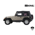 Overland Vehicle Systems Replacement Soft Top With Tinted Upper Doors - Black Diamond - TJ