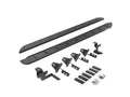 RB10 Slim Line Running Boards With Mounting Brackets Textured Black For 2007-2018 Jeep Wrangler JK 4 Door Go Rhino