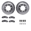 DFC 19-25 Ram 2500 Front Drilled & Slotted Silver Rotors with 5000 Advanced Brake Pads w/Hardware